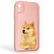 Чехол силиконовый Soft Touch с 3D принтом мема сибу для Apple iPhone Xr розовый (Полная защита камеры) 0048270 фото 1