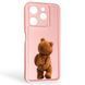 Чохол силіконовий Soft Touch з 3D принтом кумедний тед ведмідик для TECNO Spark 10 Pro (KI7) рожевий (Повний захист камери) 0049411 фото 1