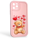 Чохол силіконовий оригінальний Soft Touch з 3D принтом милий ведмедик для Apple iPhone 11 Pro рожевий (Повний захист камери) 0043189 фото 1