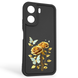 Чохол силіконовий Soft Touch з 3D принтом жіночим для Xiaomi Redmi 13C чорний (Повний захист камери) 0042947 фото 1
