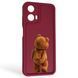 Чохол силіконовий Soft Touch з 3D принтом кумедний тед ведмідик для Motorola Moto G24 (PB1E0003RS) бордовий (Повний захист камери) 0049136 фото 1
