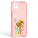 Чехол силиконовый Soft Touch с 3D принтом женским для Samsung Galaxy M22 4G (SM-M225F) пудровый (Полная защита камеры) 0042684 фото 1