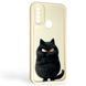 Чехол силиконовый Soft Touch с 3D принтом злой котик для Oppo A31 молочный (Полная защита камеры) 0047184 фото 1