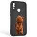 Чехол силиконовый оригинальный Soft Touch с 3D принтом смешного теда мишки для Xiaomi Redmi Note 7 черный (Полная защита камеры) 0049083 фото 1