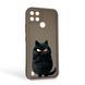 Чохол силіконовий Soft Touch з 3D принтом злого кота для Realme C21Y коричневий (Повний захист камери) 0046969 фото 1