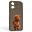 Чохол силіконовий Soft Touch з 3D принтом кумедний тед ведмідик для Motorola Moto G24 (PB1E0003RS) коричневий (Повний захист камери) 0049137 фото