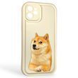 Чохол силіконовий оригінальний Soft Touch з 3D принтом мему сібу для Apple iPhone 12 молочний (Повний захист камери)