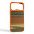 Чехол Kajsa Resort Gradient Stripe для iPhone 17 Pro Max оранжевый Orange Plus (MagSafe, металлическое кольцо камеры, премиум) 0062056 фото