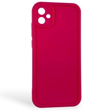 Чехол силиконовый Soft Touch для Samsung Galaxy A04e (A042F) малиновый (Полная защита камеры) 0053967 фото