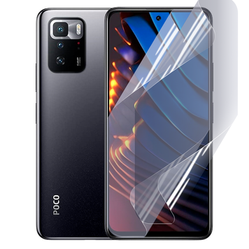 Плёнка гидрогелевая для Xiaomi POCO X3 GT глянцевая противоударная на сяоми поко х3 гт прозрачная 0003402 фото