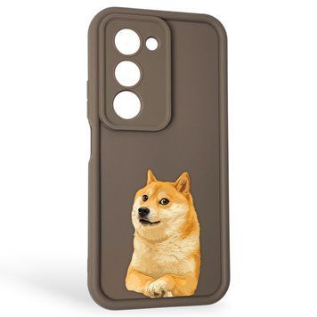 Чохол силіконовий Soft Touch з 3D принтом мему сібу для Xiaomi Redmi 15 5G Global коричневий (Повний захист камери) 0048144 фото