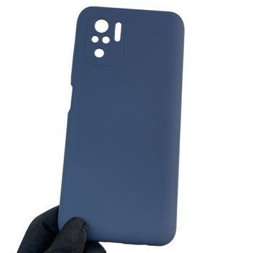 Чохол для Xiaomi POCO M5s силіконовий з мікрофіброю нековзний на сяомі поко м5с темно-синій 0032495 фото