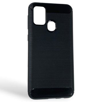 Чехол для телефона Samsung Galaxy M31 (SM-M315F) карбоновый противоударный с высокими бортами черный 0052201 фото