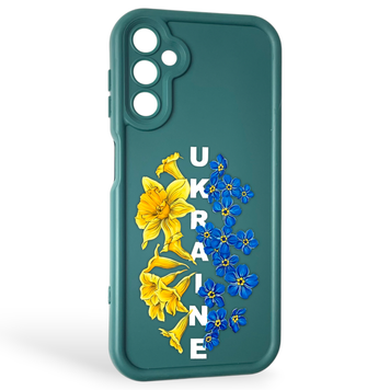Чехол силиконовый Soft Touch с 3D принтом для Samsung Galaxy A14 5G (SM-A146) темно-зеленый (Полная защита камеры) 0041899 фото