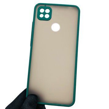 Чохол для Xiaomi Redmi 9C протиударний матовий з високими бортами із захистом камери на сяомі редмі 9с темно-зелений 0000949 фото