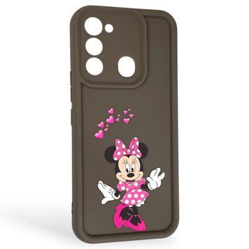 Чохол силіконовий Soft Touch з 3D принтом чарівна мінні маус для TECNO Spark 8C (KG5k) коричневий (Повний захист камери) 0050328 фото