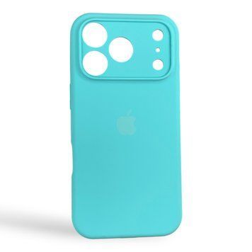 Чохол Silicone Case для Apple iPhone 17 Pro бірюзовий Sea Blue (soft touch, кільця камери, мікрофібра) 0061906 фото