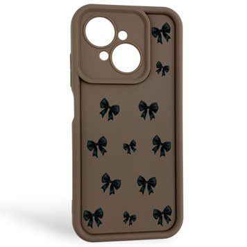Чохол силіконовий Soft Touch з 3D принтом для Tecno Spark Go 1 коричневий (Повний захист камери) 0057831 фото