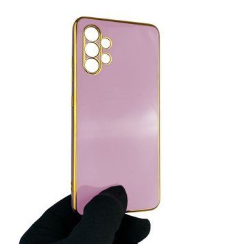 Чехол для Samsung Galaxy A32 4G SM-A325F с защитой камеры с золотой окантовкой на самсунг а32 черничный gs1 0019744 фото