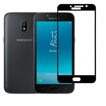 Защитное стекло для телефона Samsung Galaxy J2 2018 (SM-J250) противоударное на самсунг г2 2018 черное 0038324 фото