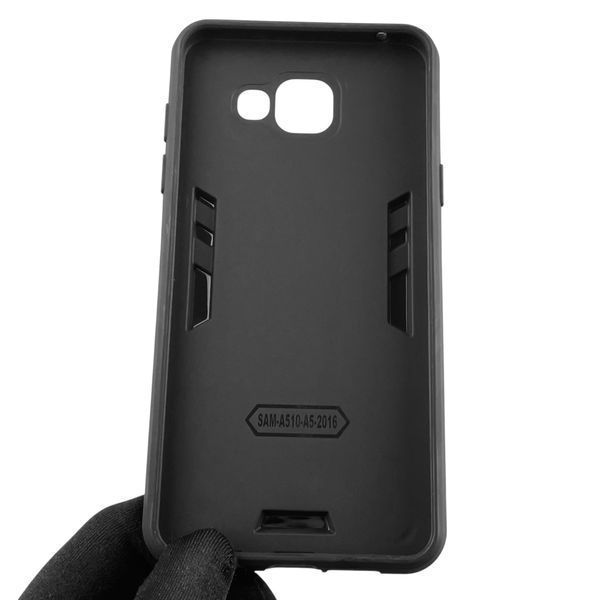 Чохол для телефона Samsung Galaxy A5 2016 (SM-A510F) броньований з магнітним кільцем-тримачем на самсунг а5 2016 чорний 0025708 фото