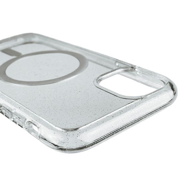 Чохол для Apple iPhone 11 силіконовий глянсовий з блискіткамі з MagSafe на айфон 11 прозорий 0000244 фото