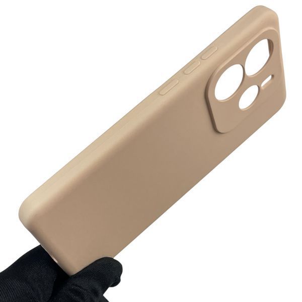 Чохол для Xiaomi Redmi Note 14 5G силіконовий з мікрофіброю нековзний на сяомі редмі нот 14 5г пудровий 0032758 фото