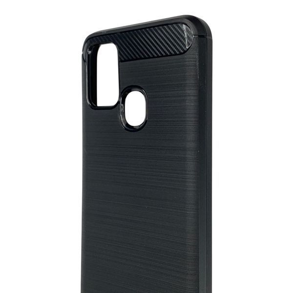 Чехол для телефона Samsung Galaxy M31 (SM-M315F) карбоновый противоударный с высокими бортами черный 0052201 фото