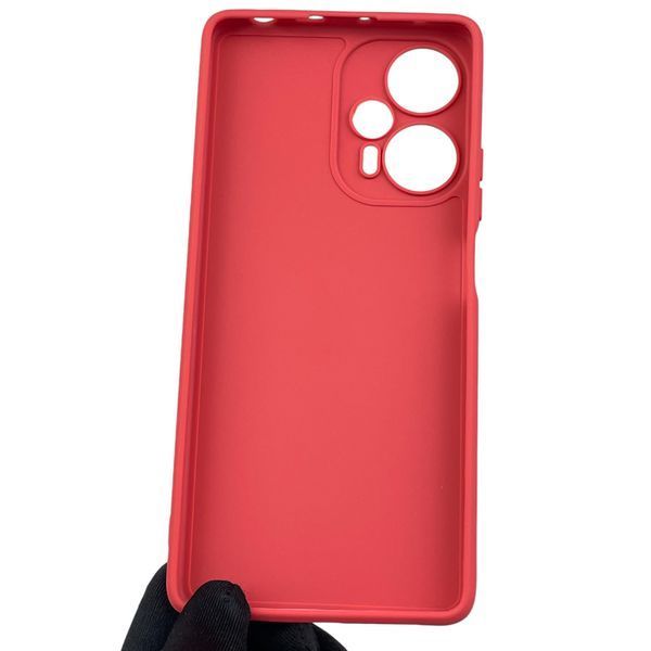 Чехол для Xiaomi Poco F5 с квадратными гранями с защитой камеры на сяоми поко ф5 красный 0012676 фото