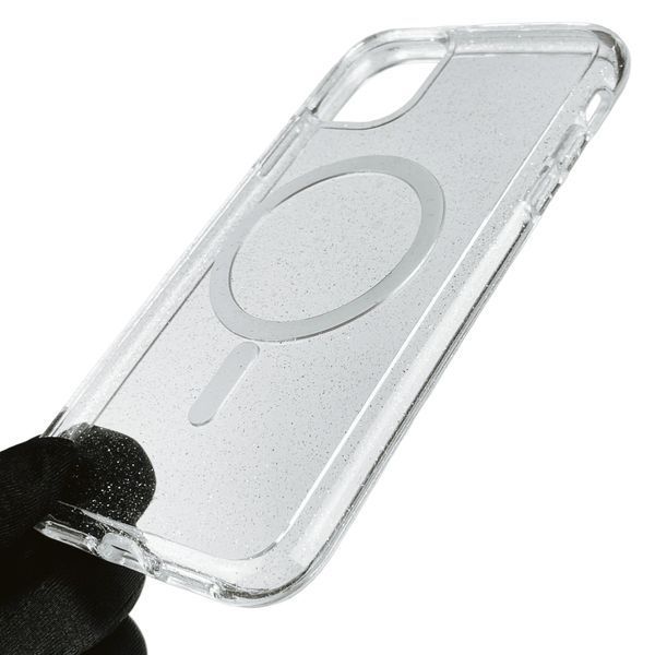 Чохол для Apple iPhone 11 силіконовий глянсовий з блискіткамі з MagSafe на айфон 11 прозорий 0000244 фото