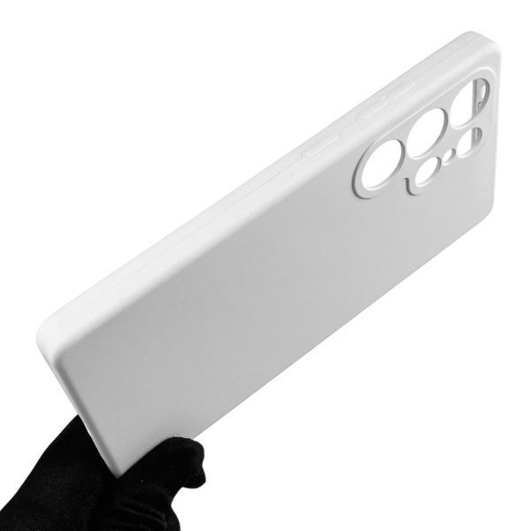 Чехол для Samsung Galaxy S25 Ultra (SM-S938B) силиконовый с микрофиброй на самсунг с25 ультра белый 0032222 фото