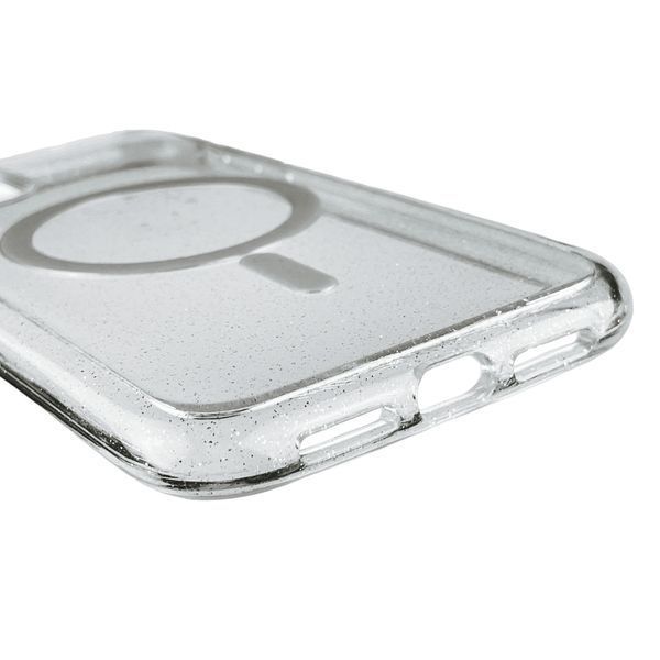 Чохол для Apple iPhone 11 силіконовий глянсовий з блискіткамі з MagSafe на айфон 11 прозорий 0000244 фото