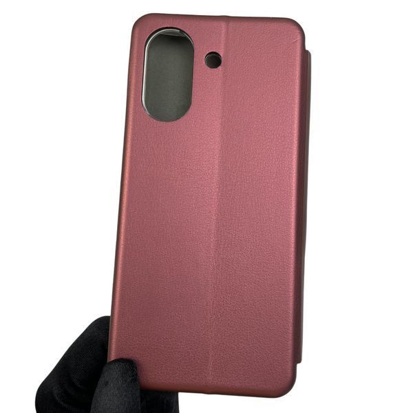 Чохол-книжка для Xiaomi Redmi 13C з підставкою на сяомі редмі 13с бордова 0002166 фото