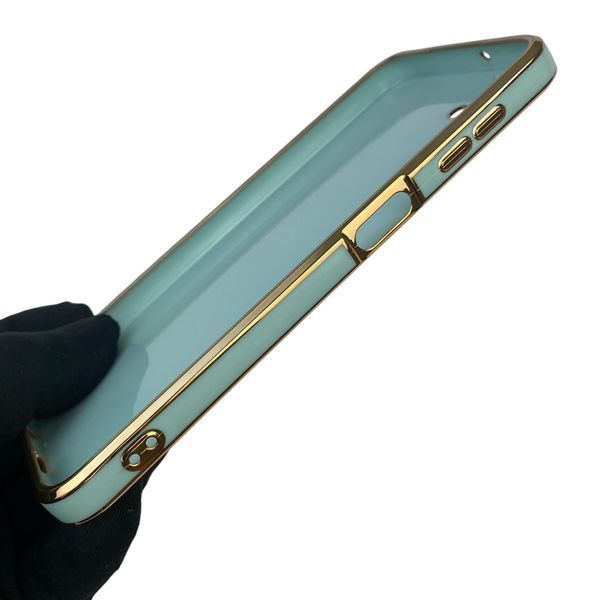 Чохол для Samsung Galaxy A24 (SM-A245F) з кільцем MagSafe із золотою окантовкою на самсунг а24 бірюзовий gs1 0022357 фото