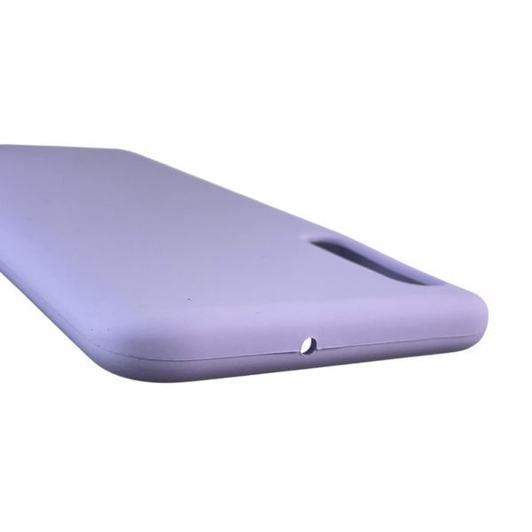 Чехол для Samsung Galaxy A70 (SM-A705F) силиконовый с микрофиброй нескользящий на самсунг а70 сиреневый 0032105 фото