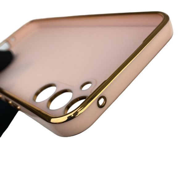 Чохол для Samsung Galaxy A54 5G (SM-A546E) з кільцем MagSafe із золотою окантовкою на самсунг а54 пудровий gs1 0022402 фото