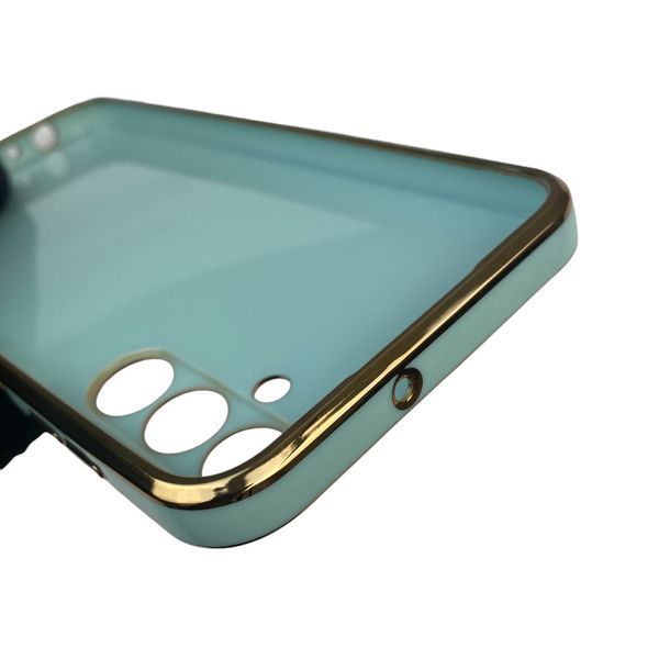 Чохол для Samsung Galaxy A24 (SM-A245F) з кільцем MagSafe із золотою окантовкою на самсунг а24 бірюзовий gs1 0022357 фото