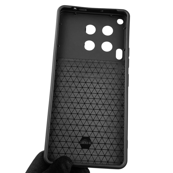 Чехол для Tecno Camon 30 (CL6) бронированный с кольцом со шторкой на техно камон 30 чёрный rg1 0015827 фото