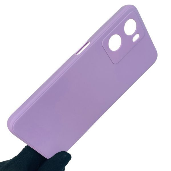 Чехол для OPPO A77 4G однотонный с квадратными гранями с защитой камеры на оппо а77 4г сиреневый 0001249 фото