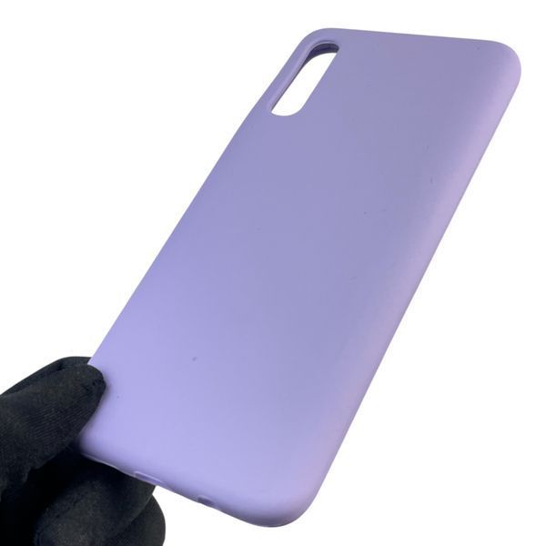Чехол для Samsung Galaxy A70 (SM-A705F) силиконовый с микрофиброй нескользящий на самсунг а70 сиреневый 0032105 фото