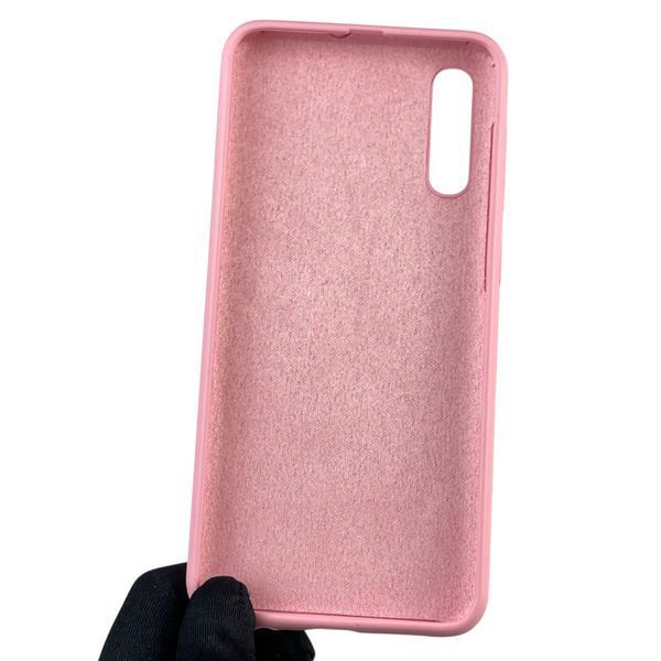 Чохол для Samsung Galaxy A50 (SM-A505F) силіконовий з мікрофіброю нековзний на самсунг а50 рожевий 0031974 фото