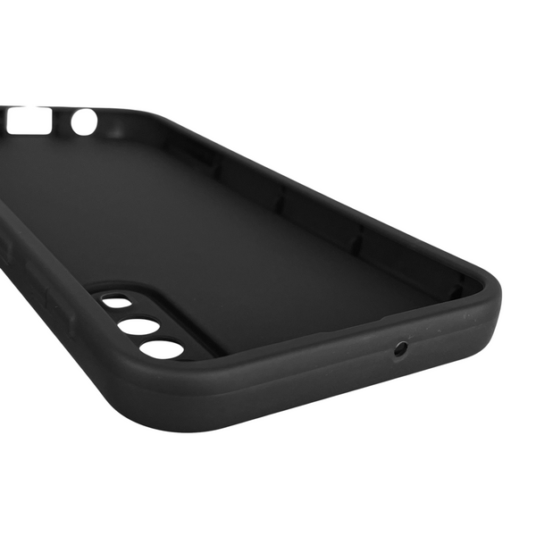 Чехол силиконовый оригинальный Soft Touch с 3D принтом милый мишка для Samsung Galaxy A50s (SM-A507F) черный (Полная защита камеры) 0043468 фото