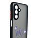Чехол для телефона Samsung Galaxy A26 (SM-A266) с 3D принтом лаванда с бабочками с высокими бортами черный 0059312 фото 3