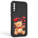 Чехол силиконовый оригинальный Soft Touch с 3D принтом милый мишка для Samsung Galaxy A50s (SM-A507F) черный (Полная защита камеры) 0043468 фото 1