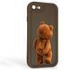 Чехол силиконовый Soft Touch с 3D принтом смешного теда мишки для Apple iPhone 7 коричневый (Полная защита камеры) 0049357 фото 1