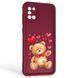 Чохол силіконовий Soft Touch з 3D принтом милий ведмедик для Samsung Galaxy A31 (SM-A315F) бордовий (Повний захист камери) 0044797 фото 1