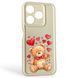 Чехол силиконовый Soft Touch с 3D принтом милый мишка для TECNO Spark 10C (KI5m) молочный (Полная защита камеры) 0045073 фото 1