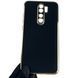 Чехол для Xiaomi Redmi Note 8 Pro с золотой окантовкой с защитой камеры на сяоми редми нот 8 про чёрный 0008351 фото 1