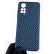 Чехол для Xiaomi Redmi Note 11 4G карбоновый ультратонкий пластиковый с защитой камеры на редми нот 11 синий 0000344 фото 2