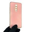 Чехол для Xiaomi Mi 9T с защитой камеры с золотой окантовкой на сяоми ми 9т пудровый gs1